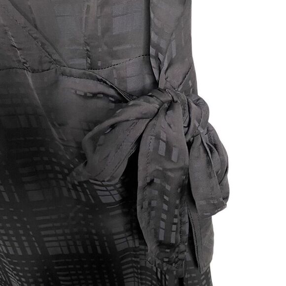 Halogen Womens Everyday Wrap Dress L Midnight Navy 3/4 Sleeve Witchy Demure - Picture 5 of 10